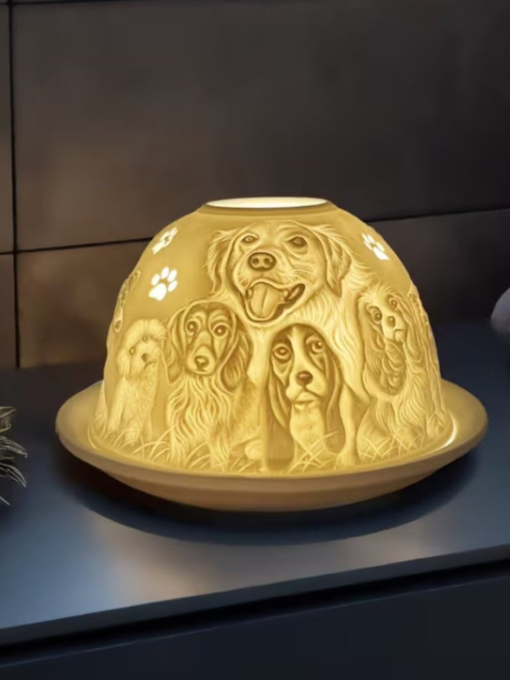 Dogs and Puppies Fairy Lamp Lithophane - Picture 3 of 7